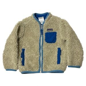 Patagonia Retro-X Sherpa Jacket Baby Toddler 2T Kids Beige Lightweight